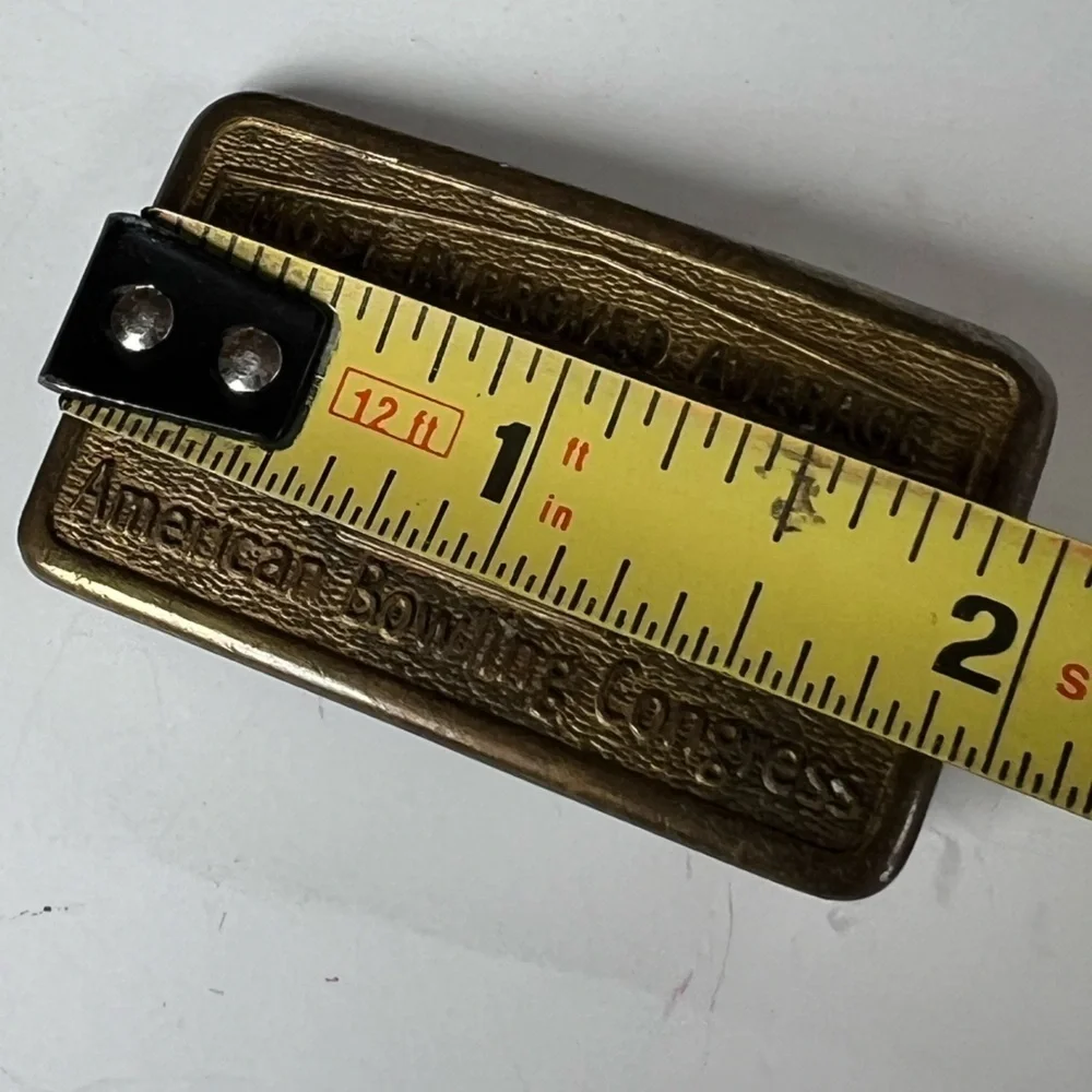 Vintage Belt Buckle 1960s Bowling Most Improved Average